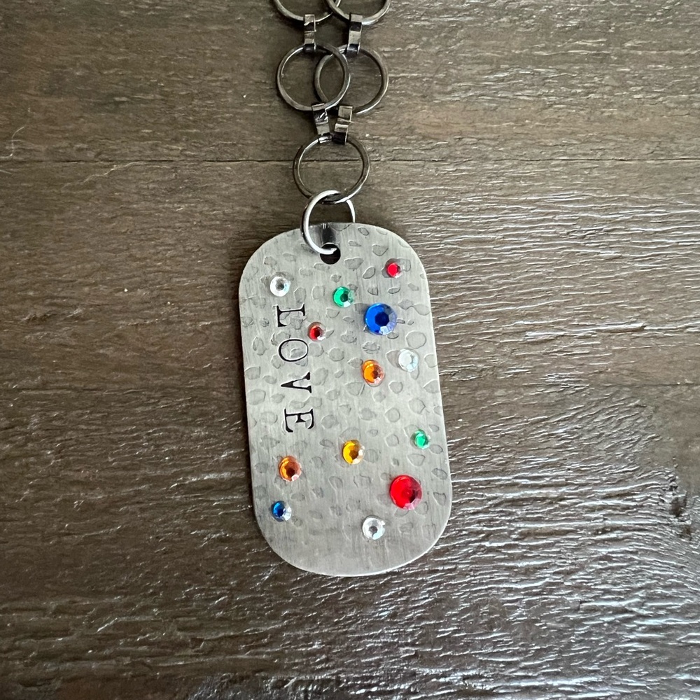 LOVE Dog Tag Necklace